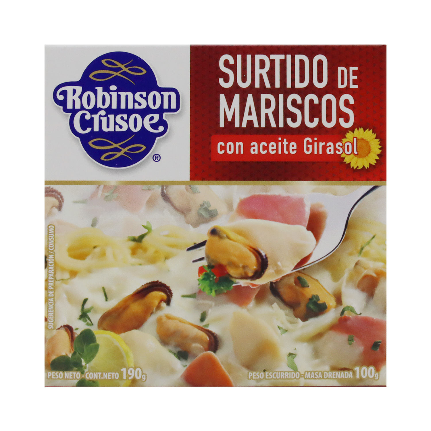 Mariscada Aceite Robinson Crusoe Lata 190g