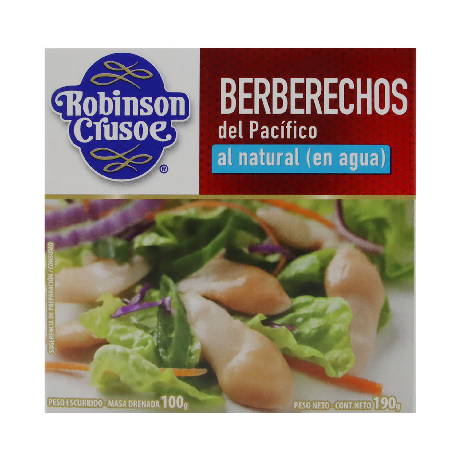 Berberechos Natural Robinson Crusoe Lata 190g