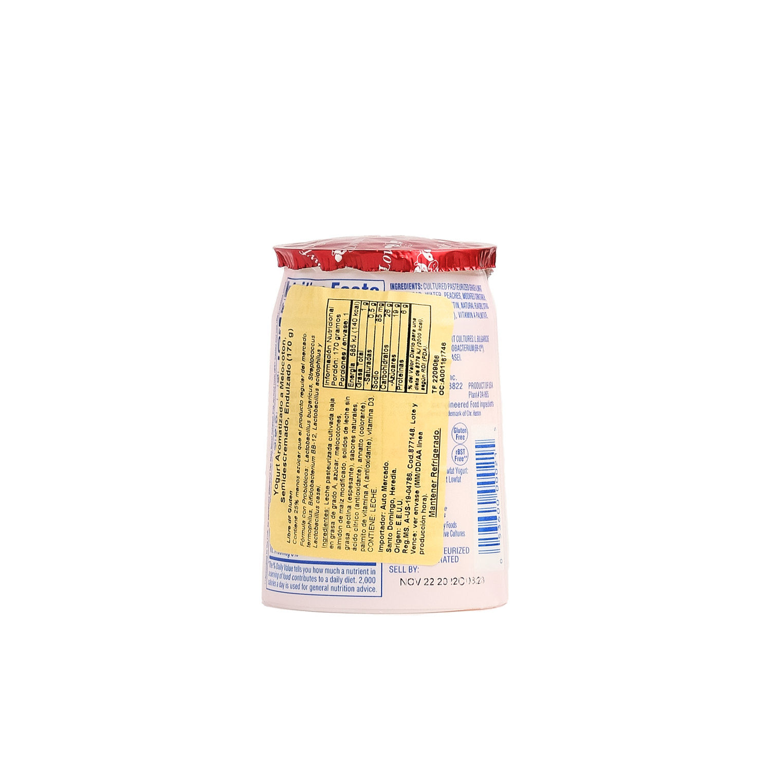 Yogurt Saborizado Melocoton La Yogurt Envase 170 G