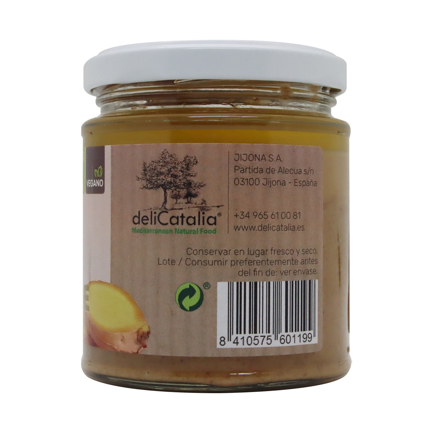 Mantequilla Mani  Jengibre Vegano  Delicatalia Frasco 225 G