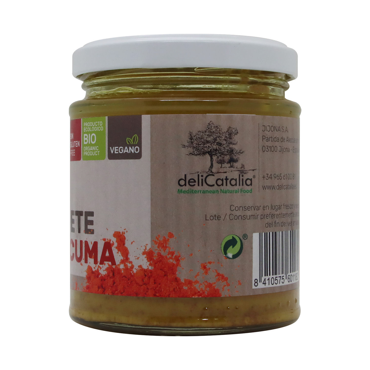 Mantequilla Mani Cúrcuma Vegano Decatalia Frasco 225 G