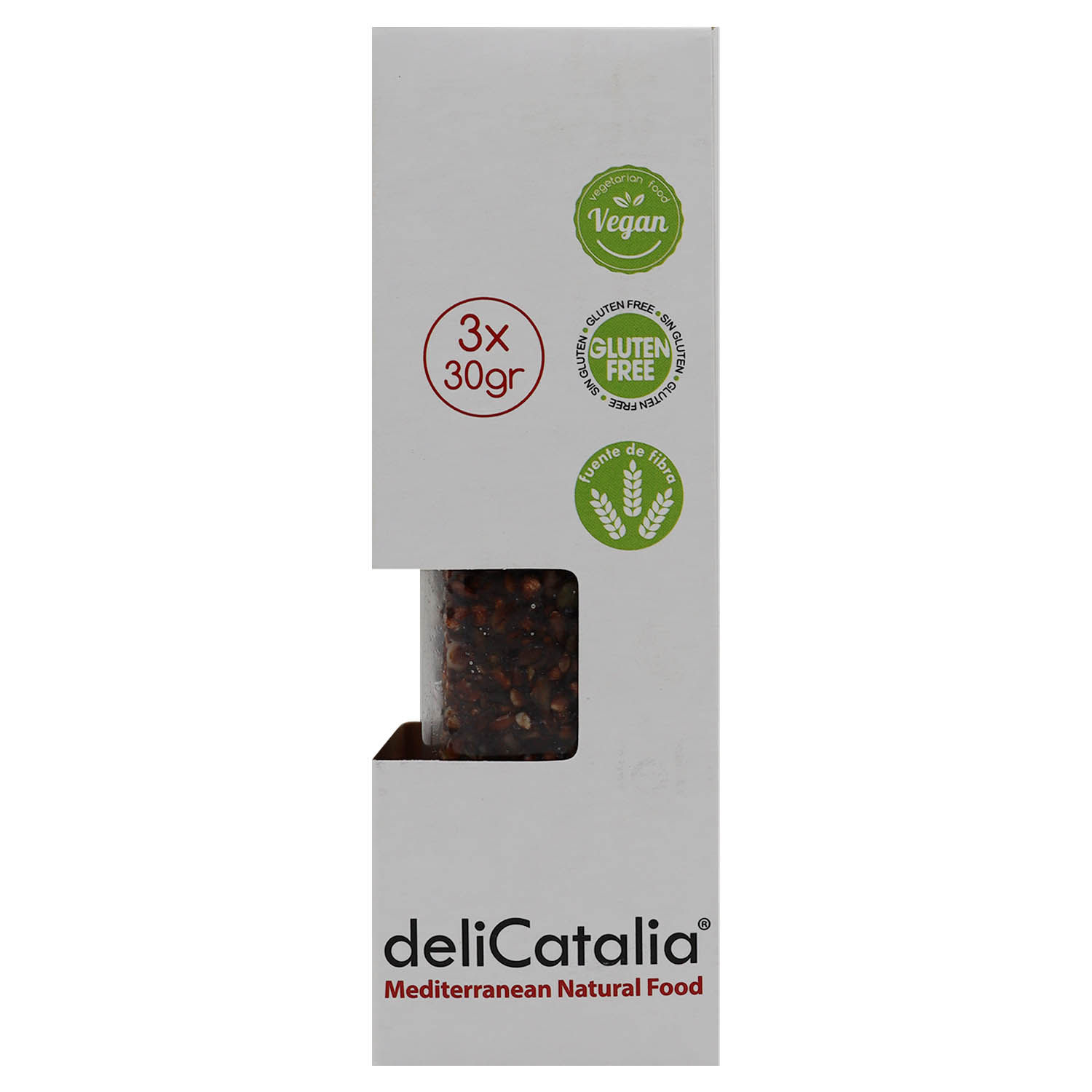 Barra Quinoa Cacao Vegano Delicatalia Caja 90 G