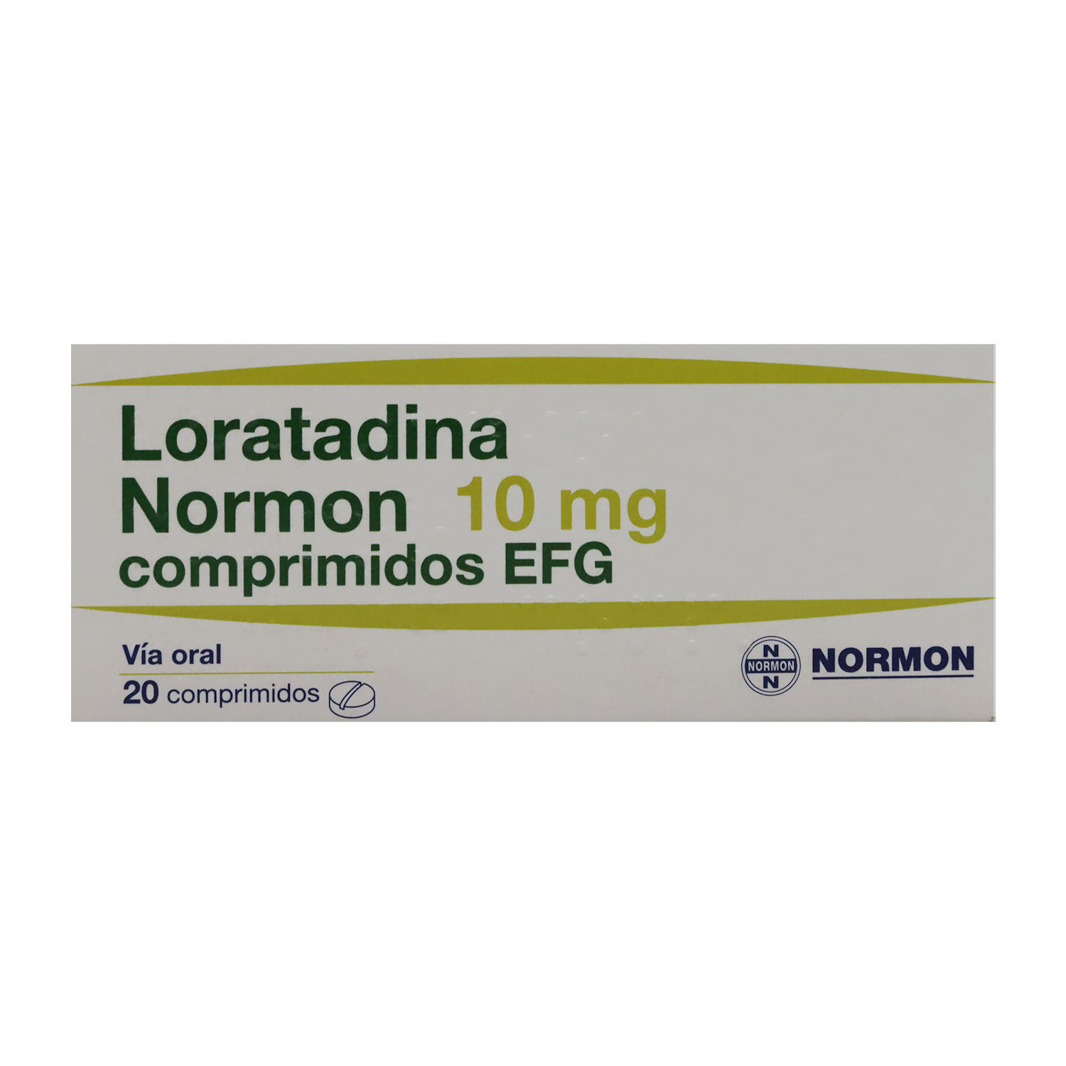 Antihistaminico Adulto Loratadina 10 Mg Normon Caja 20 Unid