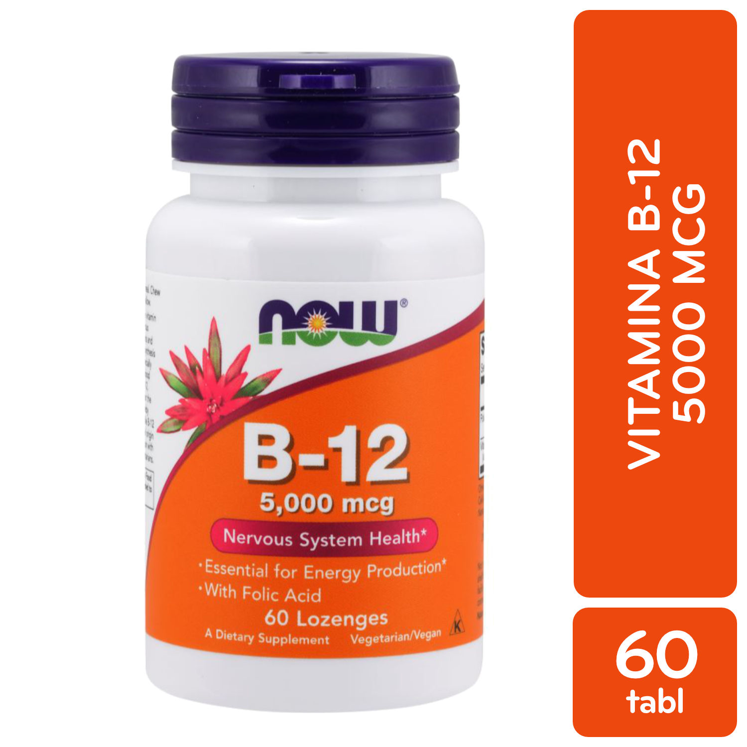 Vitamina B 12 Adulto Tableta Now Envase 60 Unid