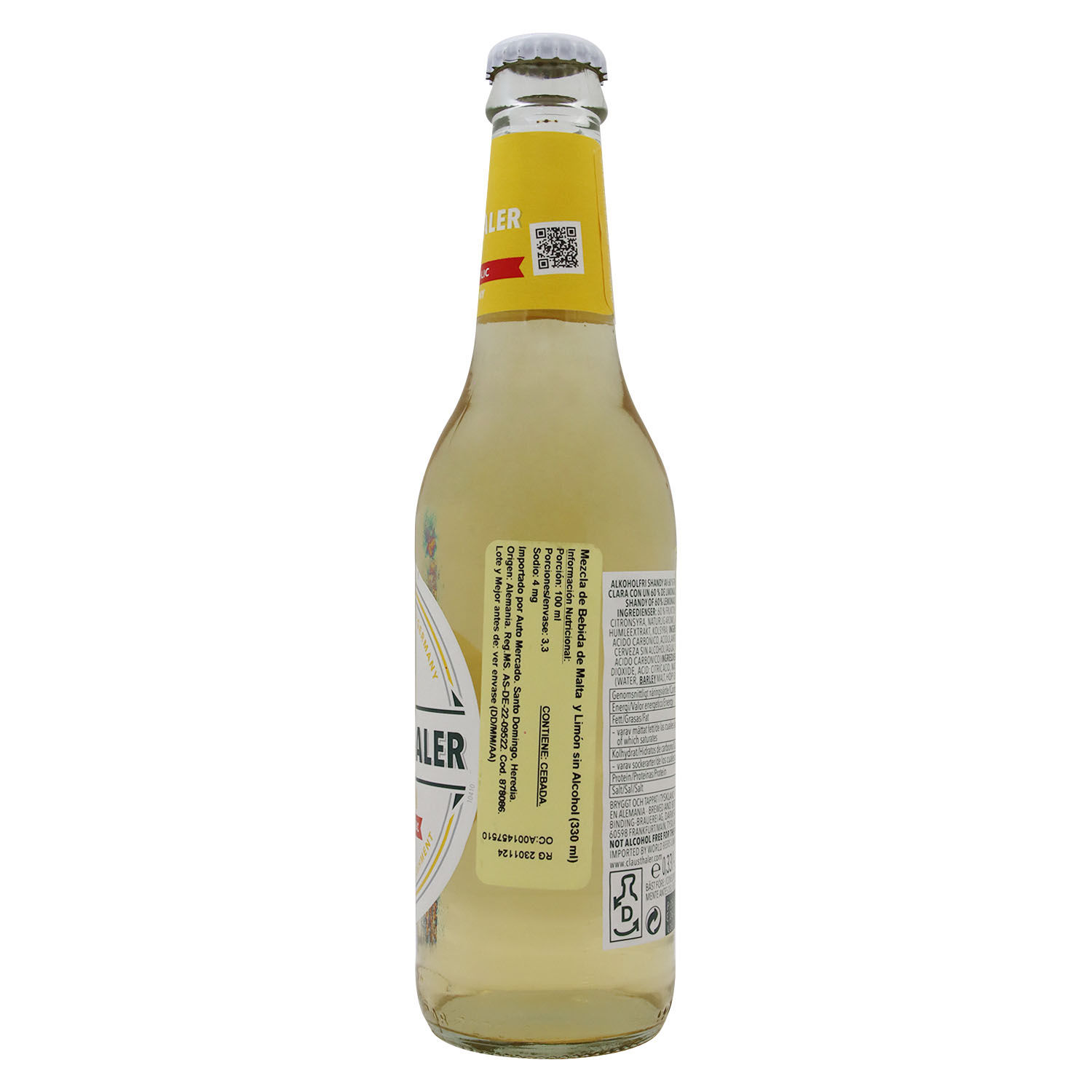 Cerveza Sin Alcohol Limon Clausthaler