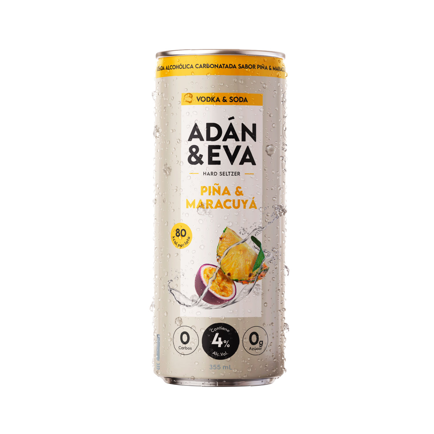 Hard Seltzer Maracuya Pina Adan Y Eva Lata 355 Ml
