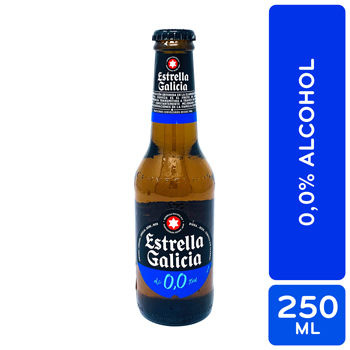 Cerveza Importada 0.0% Alcohol España Estrella De Galicia Botella 250 M L

