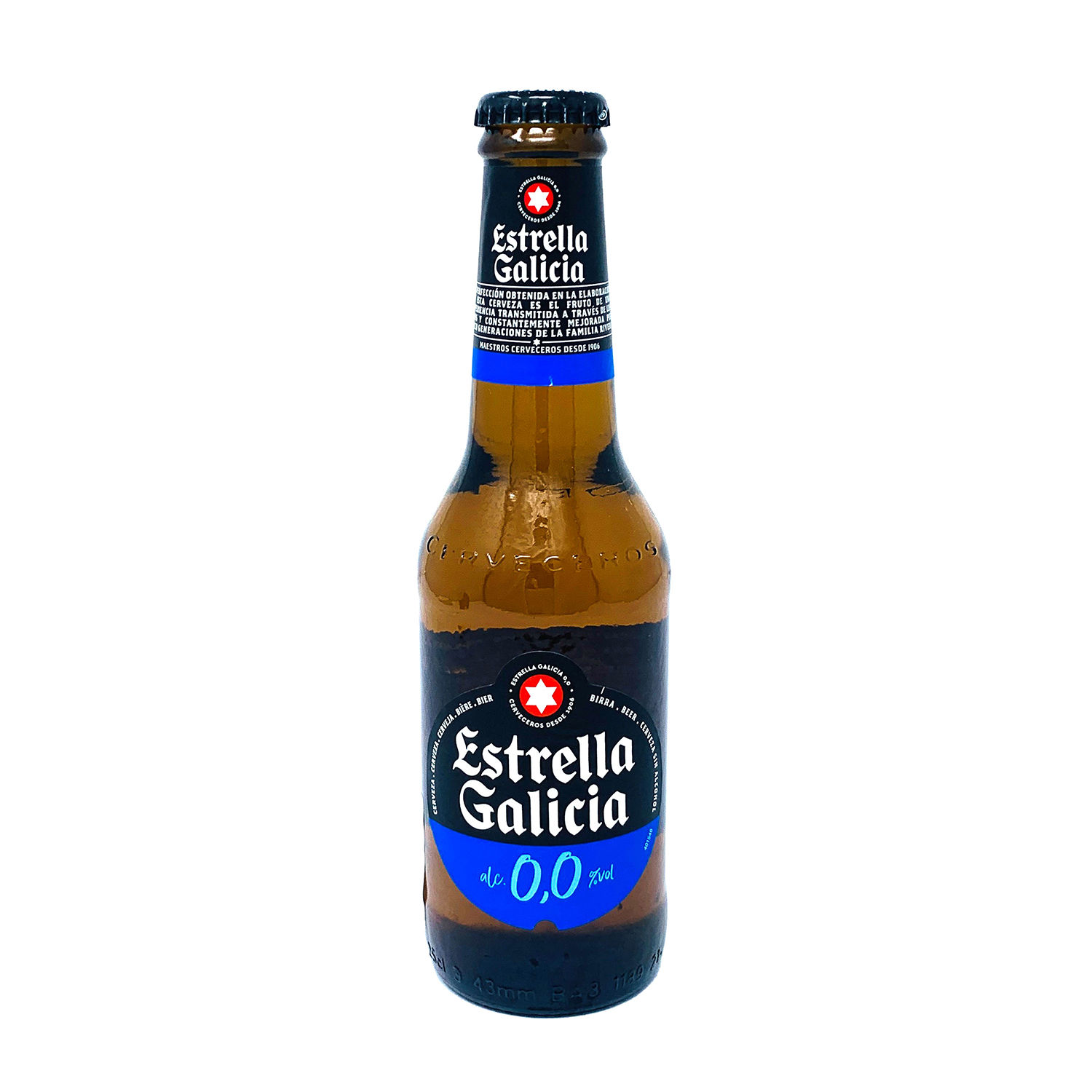 Cerveza Importada 0.0% Alcohol España Estrella De Galicia Botella 250 M L
