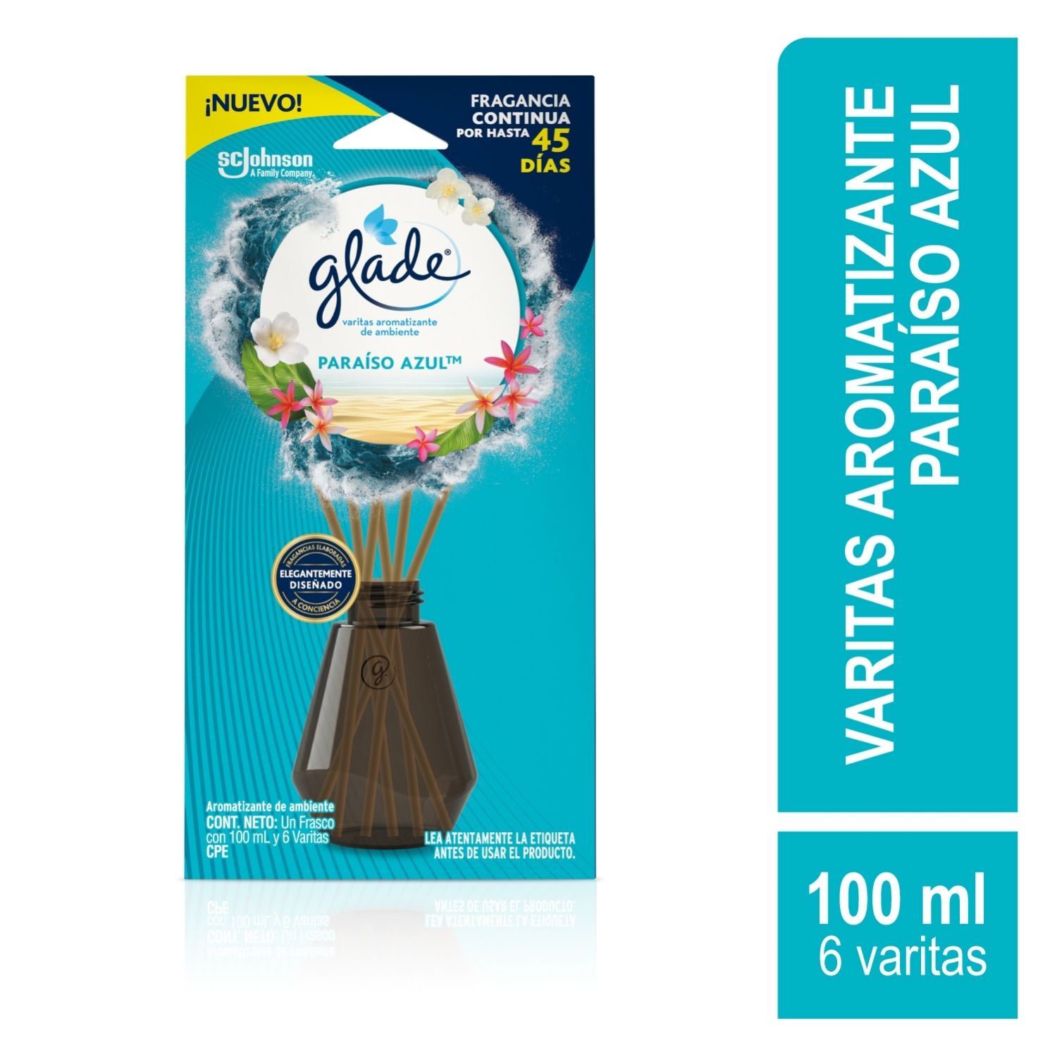 Desodorante Ambiental Adorno Paraiso Azul Mas Velitas Glade Blister 10 G