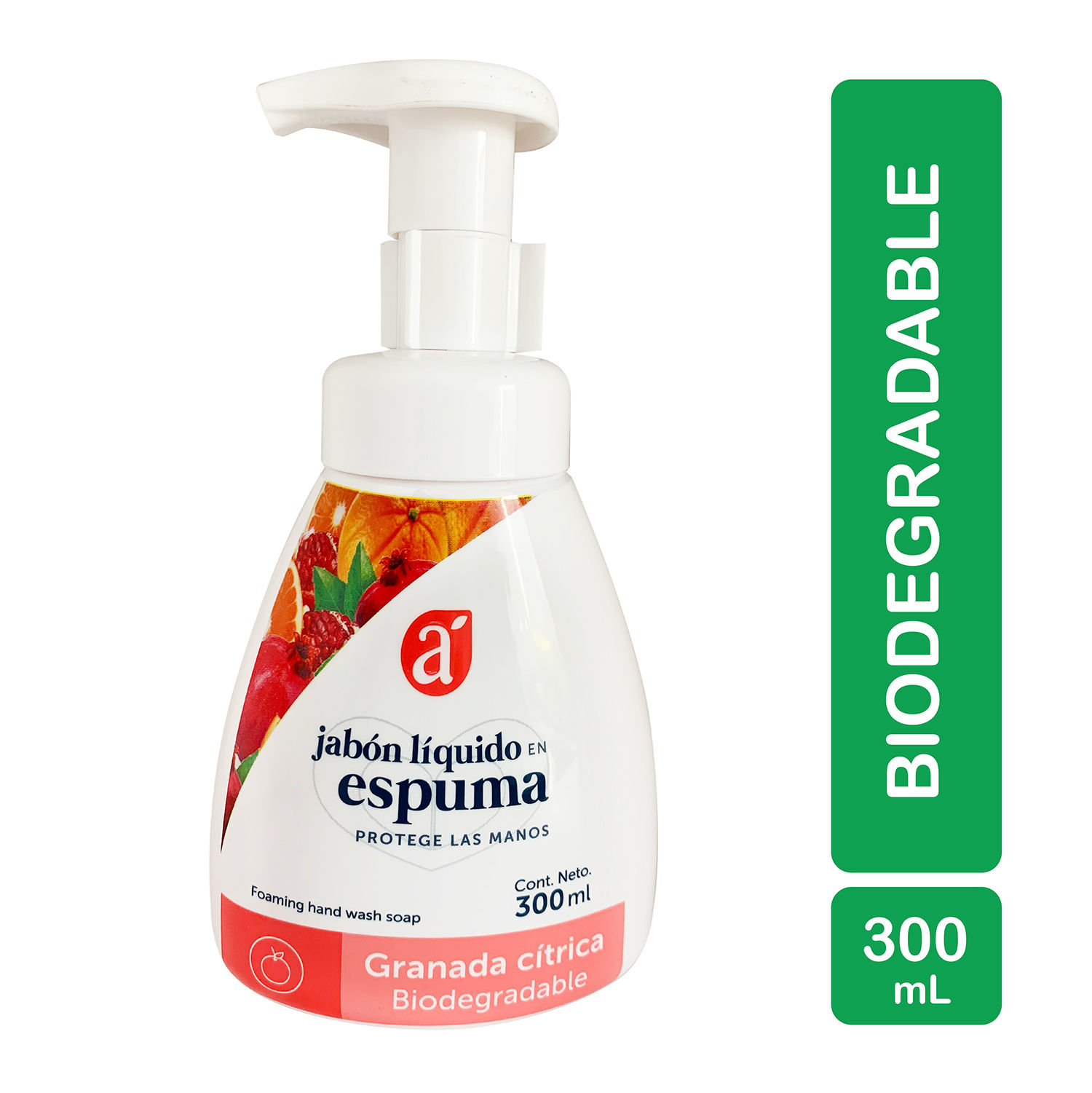 Jabon Liquido Manos Espuma Granada Citrica Selección Auto Envase 300 Ml
