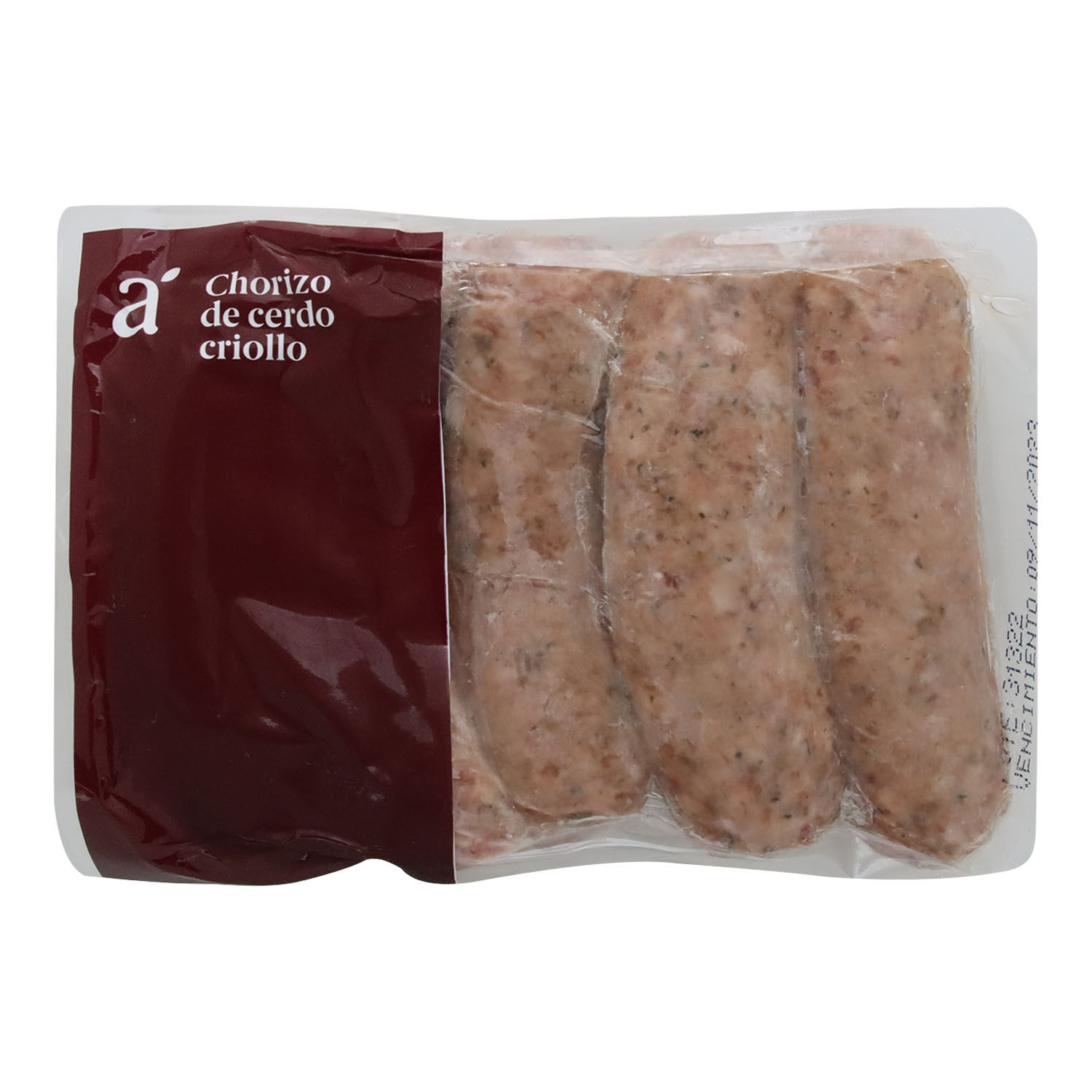 Chorizo De Cerdo Criollo Auto Mercado Paquete 500 G