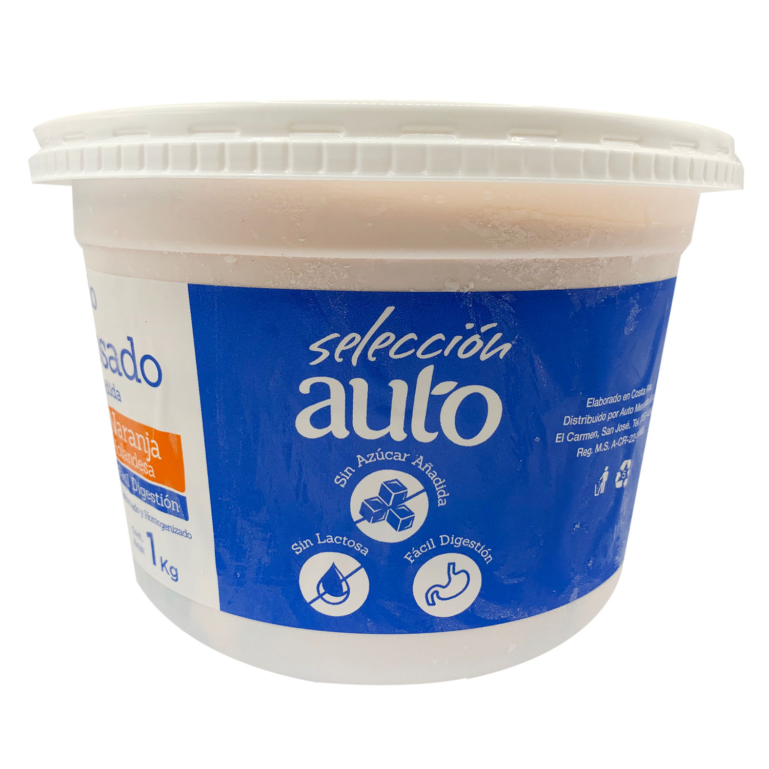 Helado Naranja Holandesa Deslactosado Selección Auto Envase 1000 G