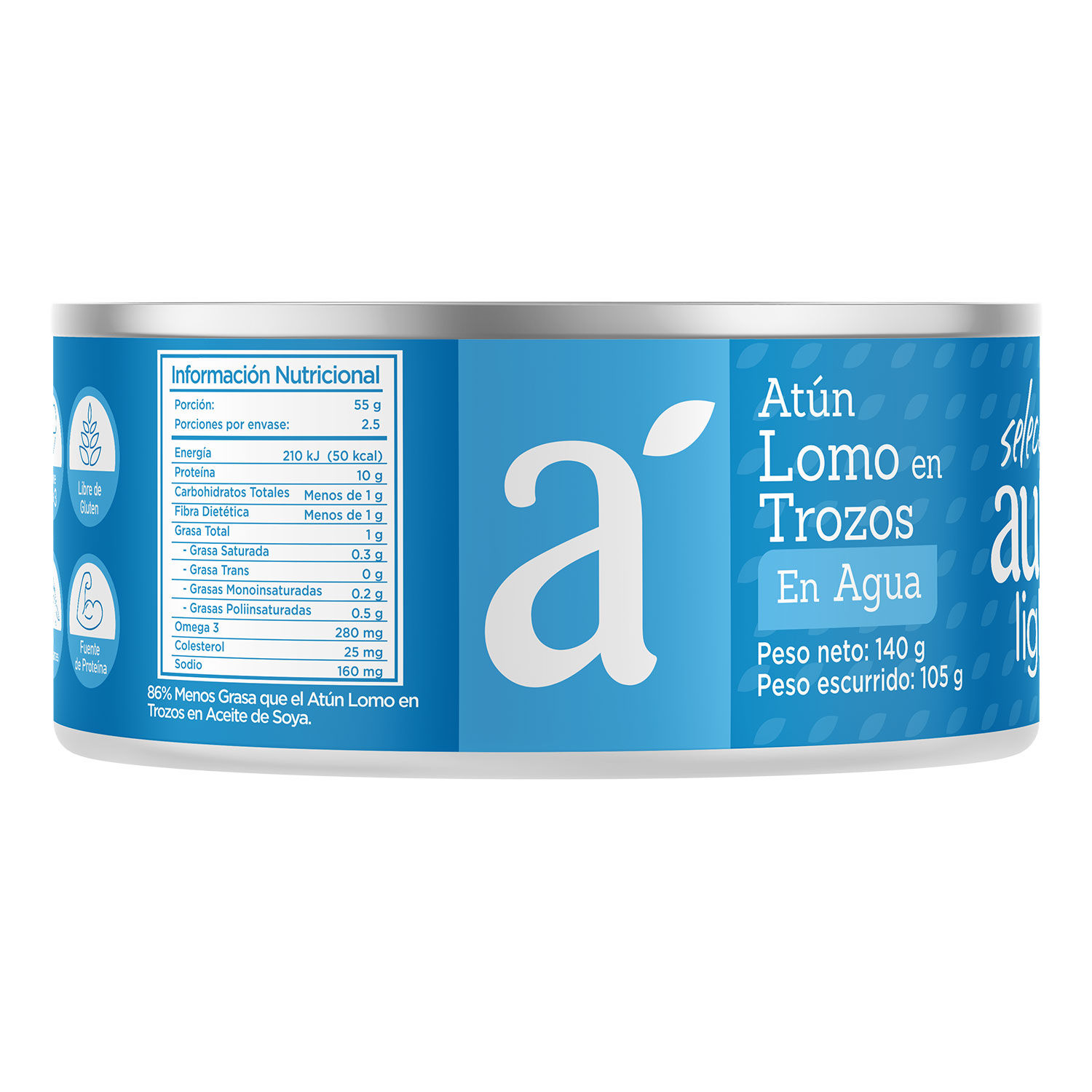 Atun Lomo Trozos Agua Selección Auto Lata 140 G