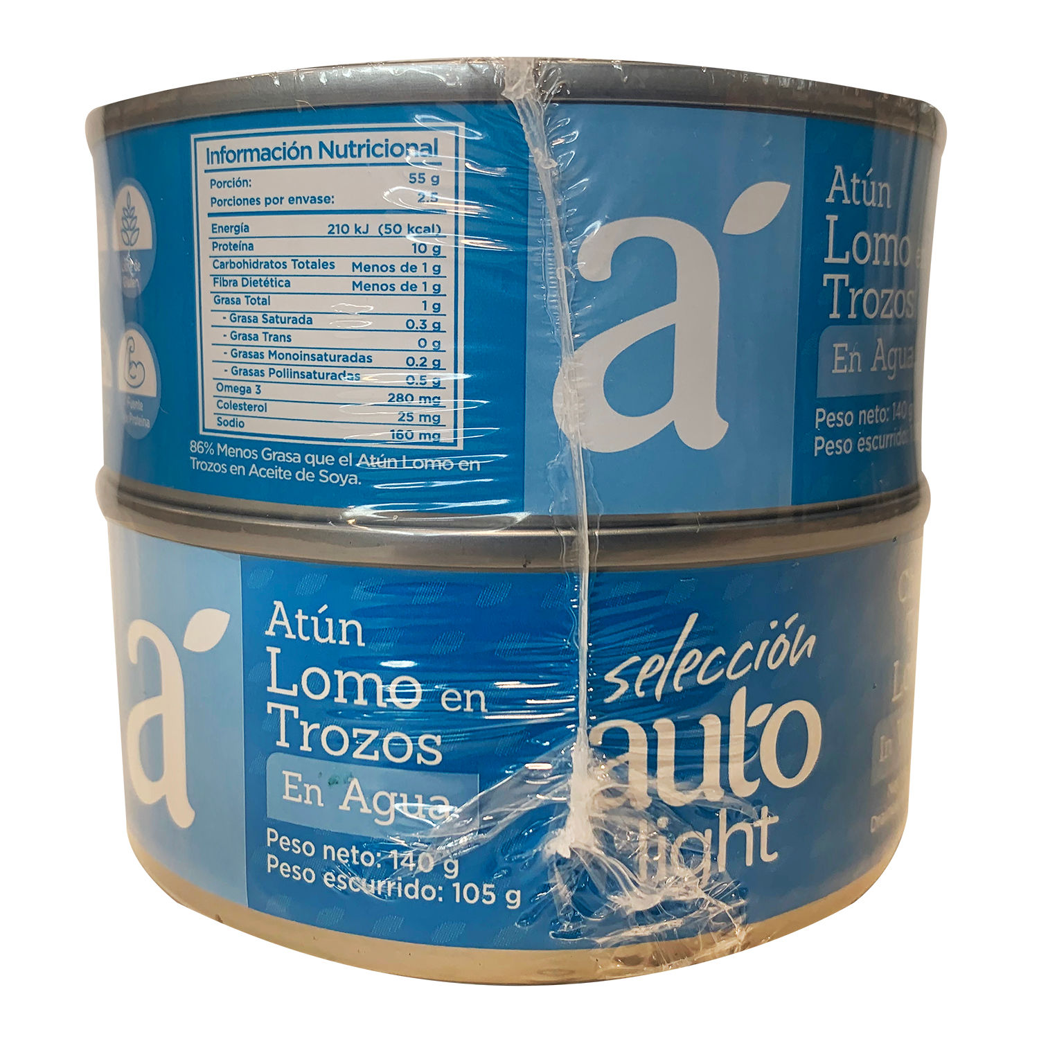 Atun Lomo Trozos Agua 4u Selección Auto Lata 560 G