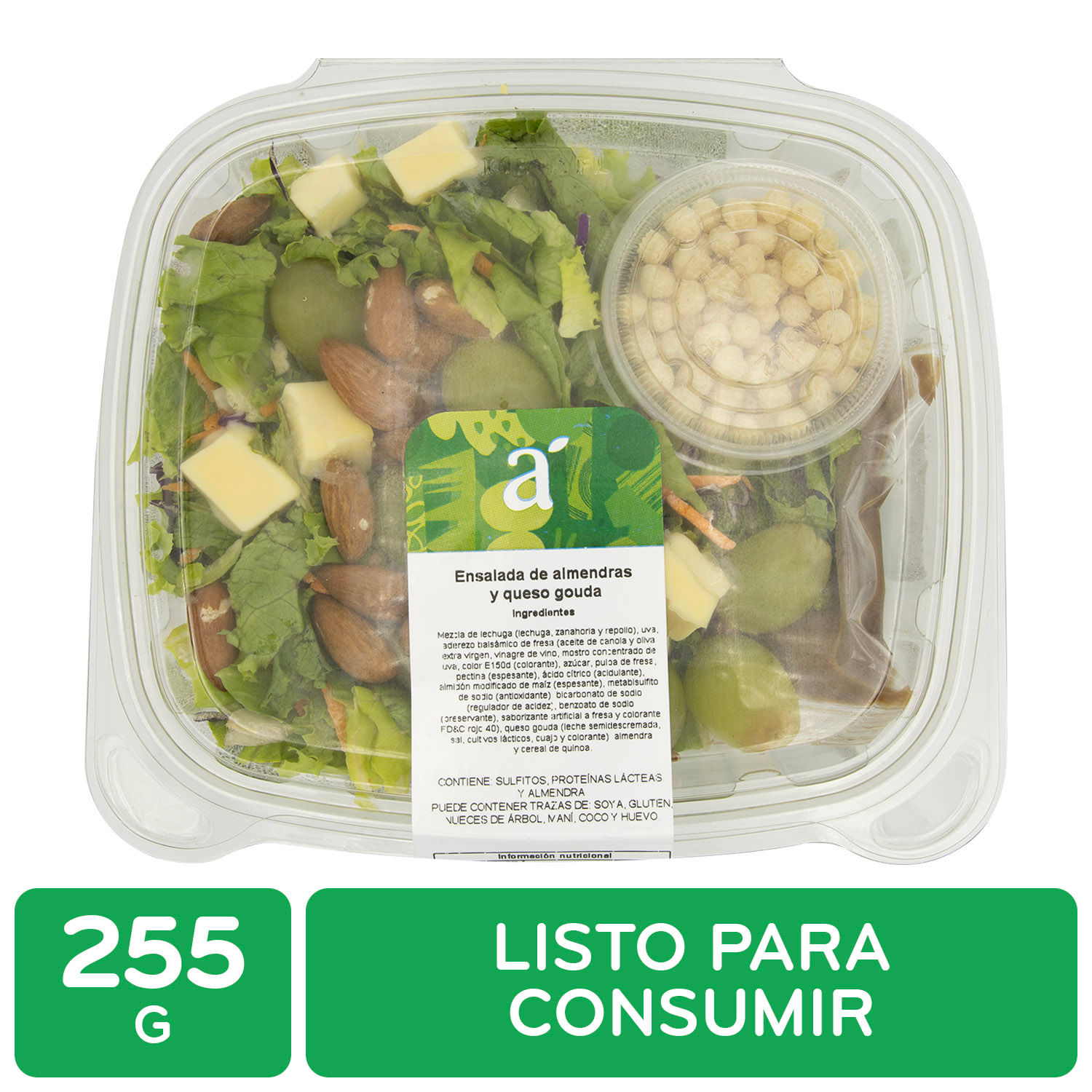 Ensalada Queso Gouda Y Almendras Auto Mercado Unidad 225 G