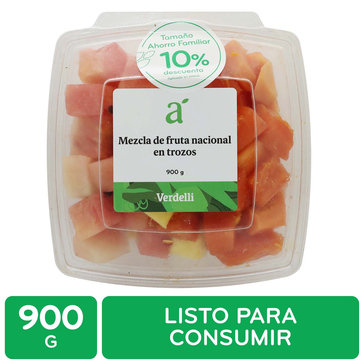 Mix Trozo Fruta Nacional Auto Mercado Paquete Ahorro Familiar Bandeja 900 G