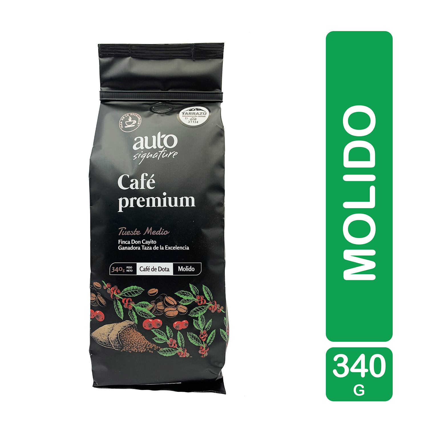 Café Molido Premium Tueste Medio Auto Signature Paquete 340 G