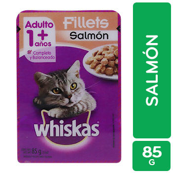 Whiskas Alimento Gato Adulto Humedo Salmon Fillets 85 g
