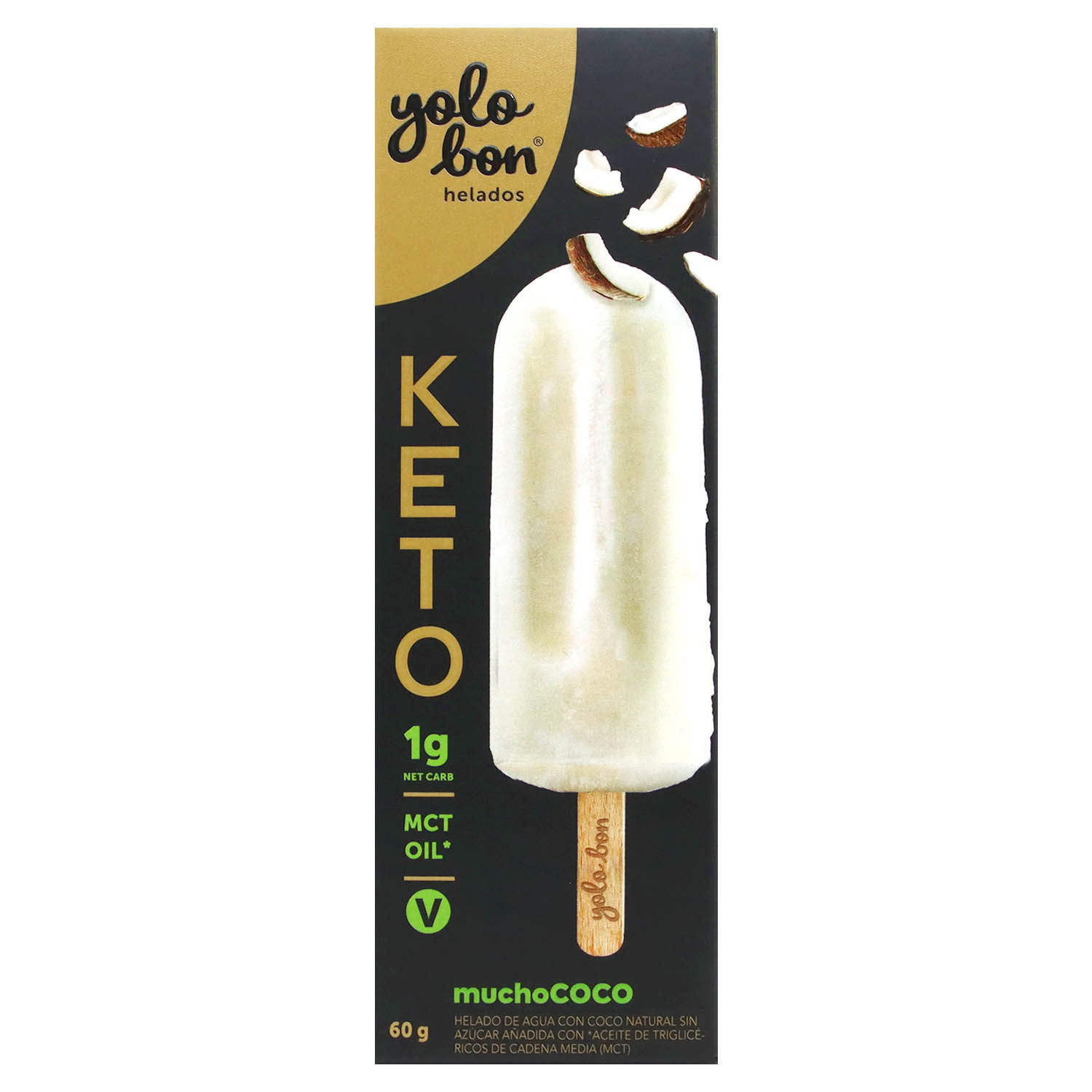 Paleta Mucho Coco Keto Yolobon