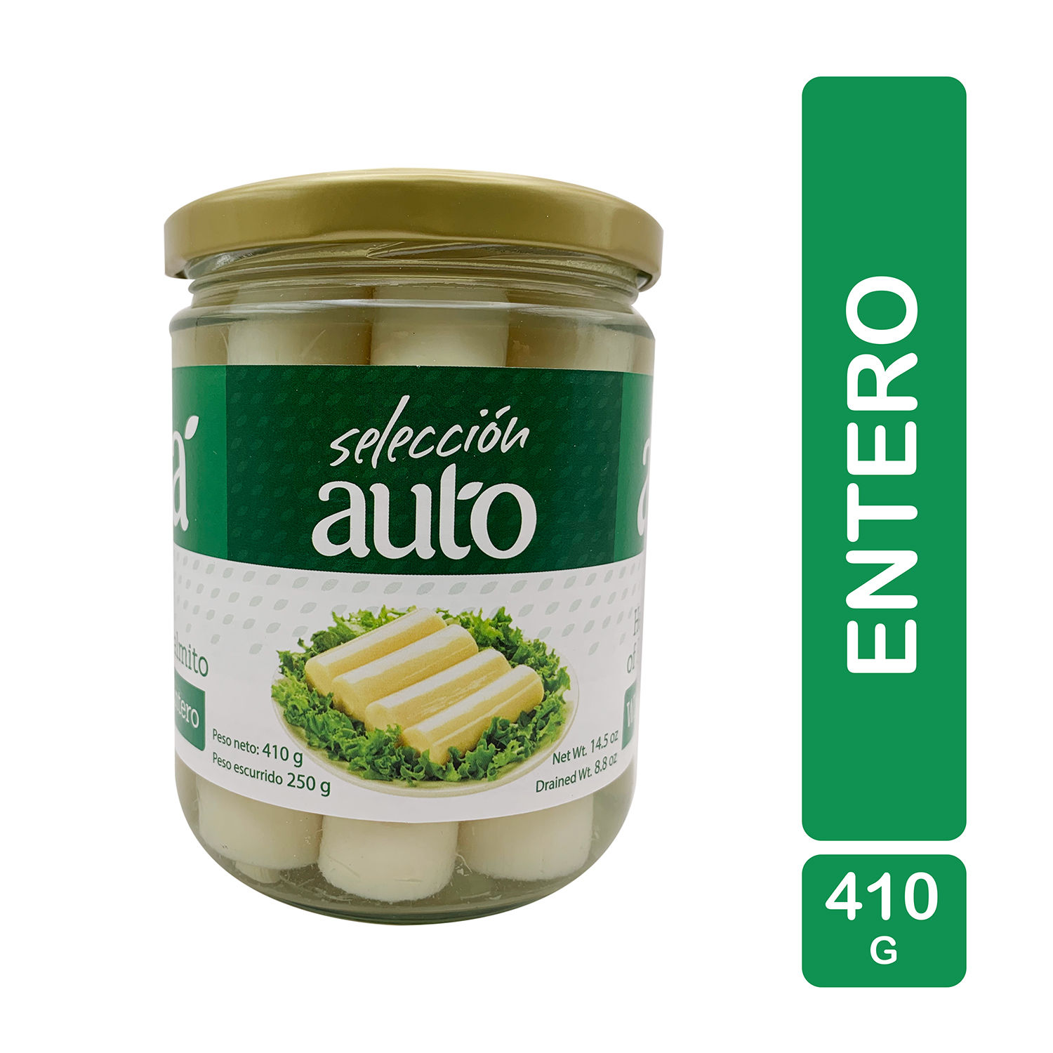 Palmito Entero Selección Auto Frasco 410 G