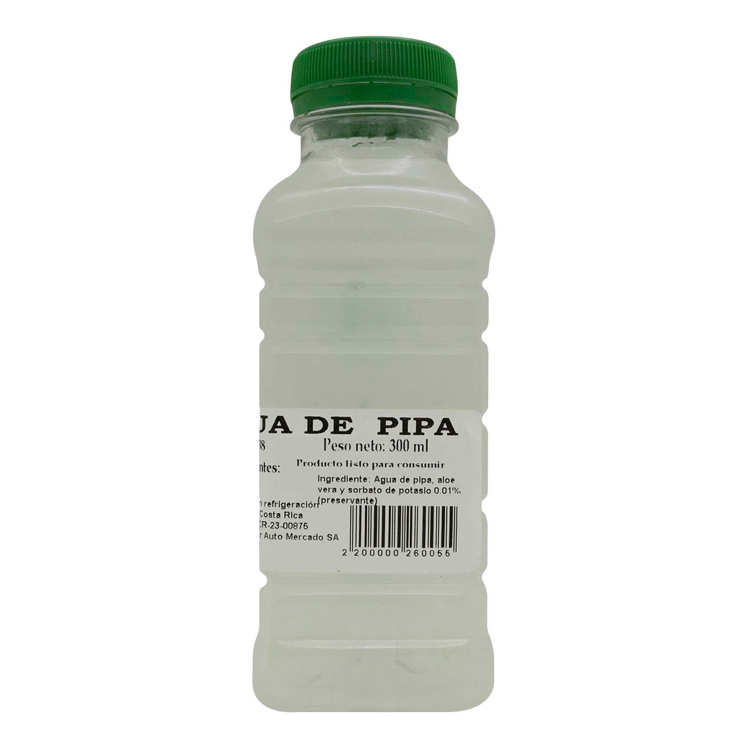 Agua De Pipa Con Sabila Auto Mercado Envase 300 Ml