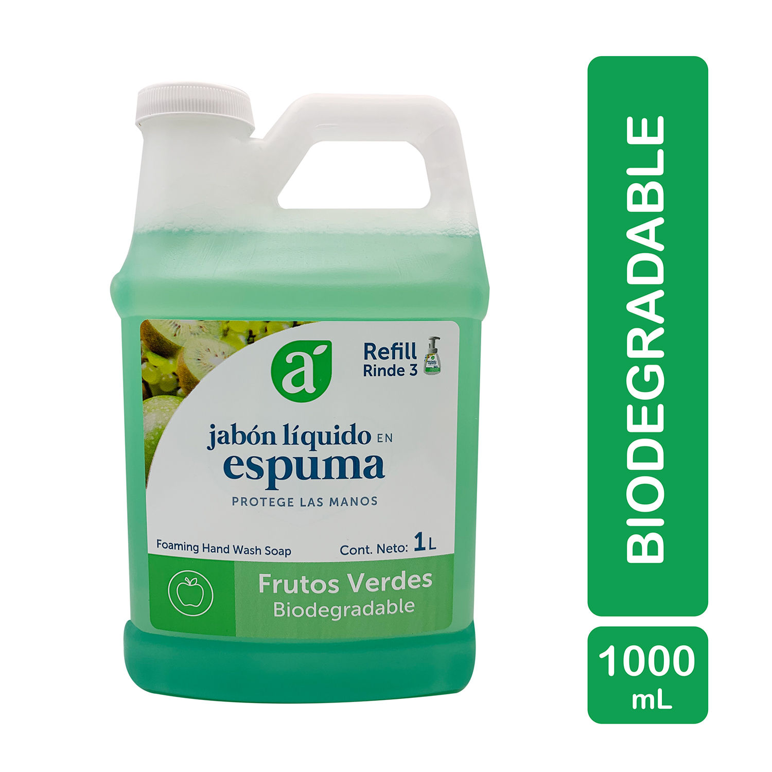 Jabon Manos Espuma Frutos Verdes Selección Auto Envase 1000 Ml