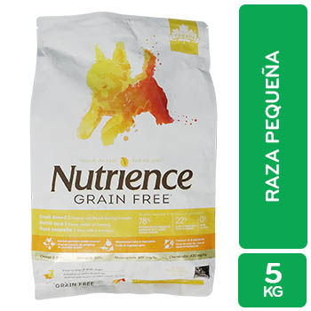 ALIMENTO PERRO ADULTO SECO PAVO Y POLLO RAZA PEQUEÑA LIBRE DE GRANOS NUTRIENCE