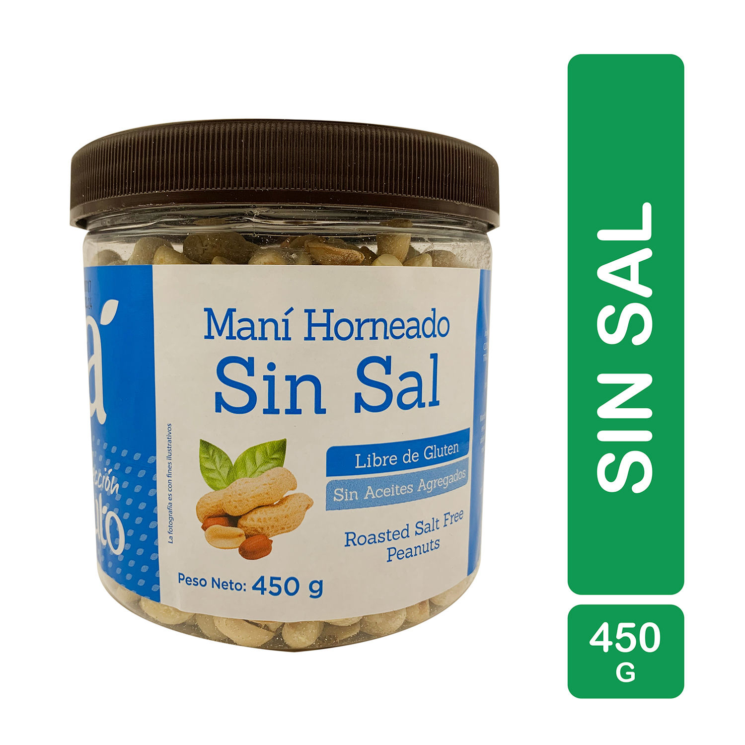 Mani Horneado Sin Sal Selección Auto Envase 450 G