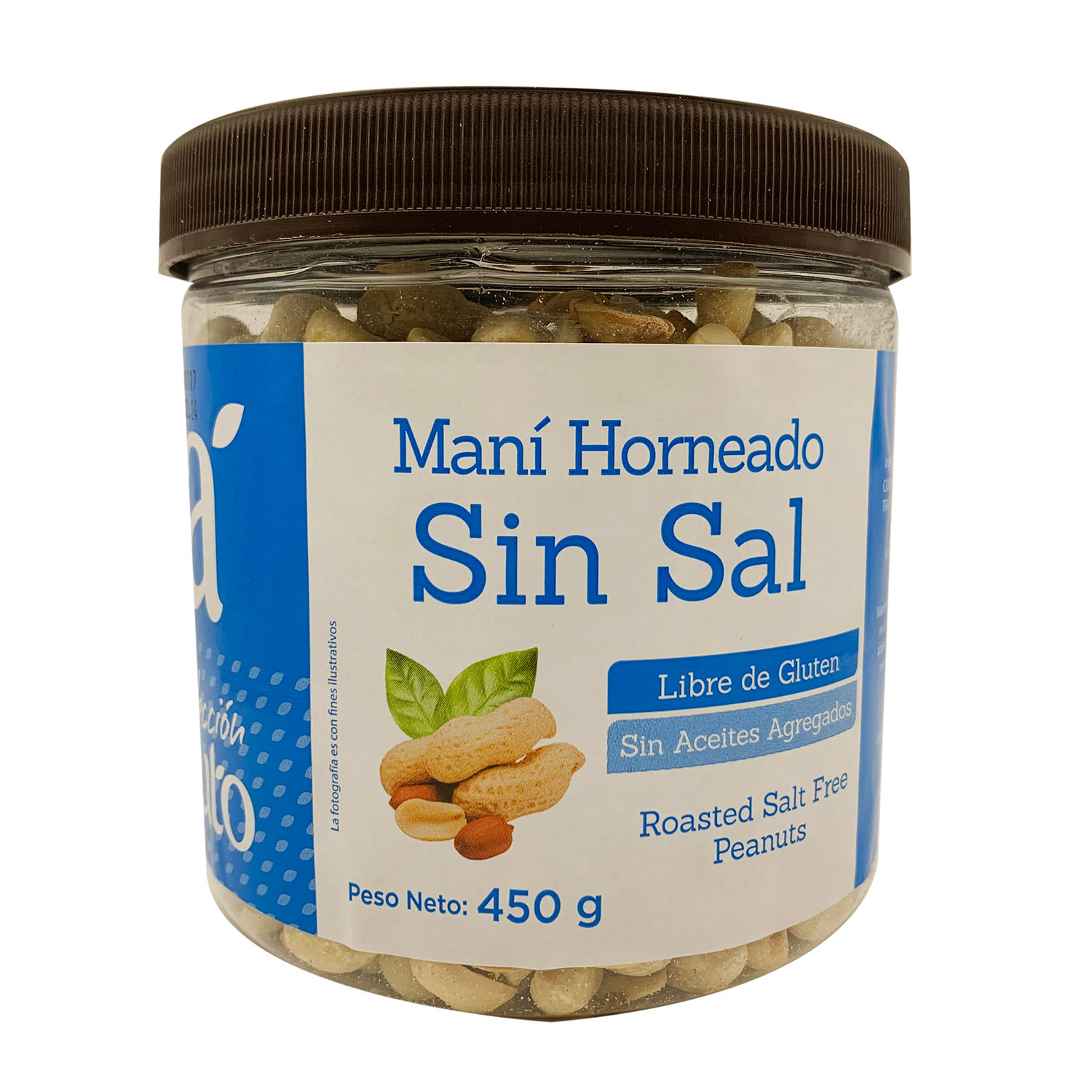 Mani Horneado Sin Sal Selección Auto Envase 450 G