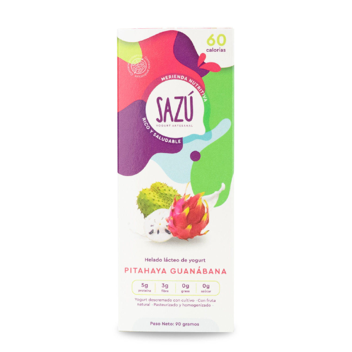 Paleta Yogurt Pitahaya Guanabana Sazu