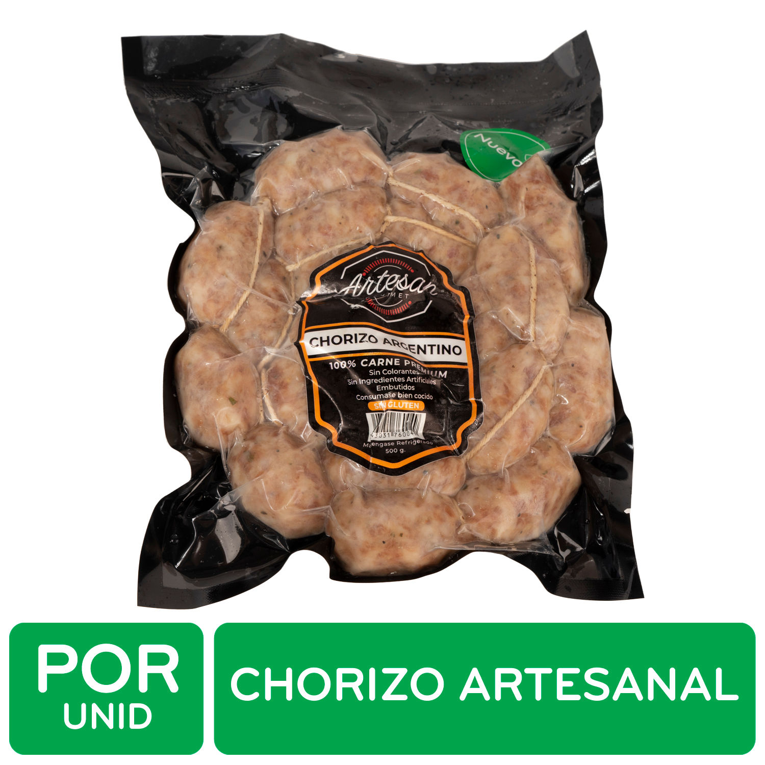 Chorizo Argentino Cocktail Congelado Goumar Bolsa 500g