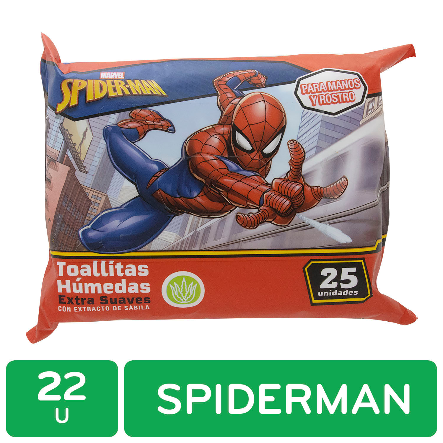 Toalla Humeda Con Aroma Spiderman Gelatti