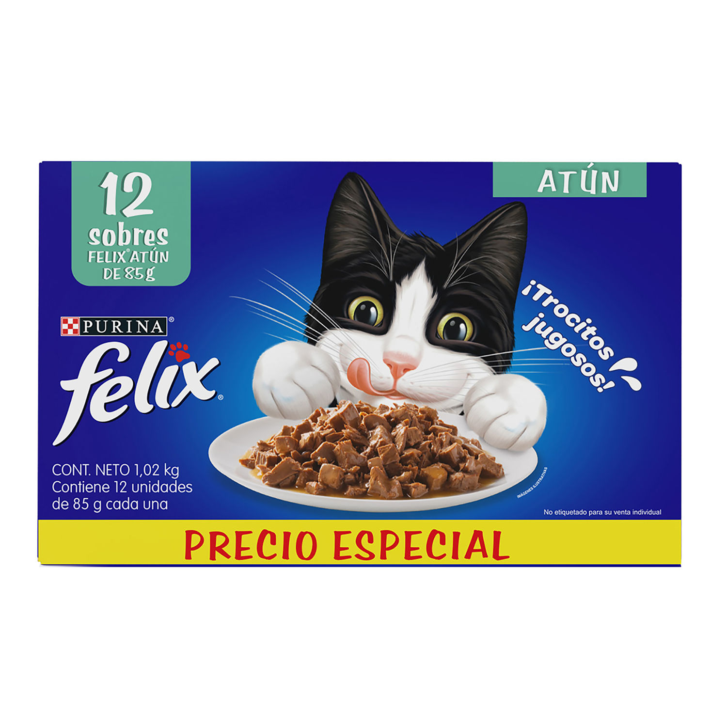 Alimento Gato Adulto Humedo Atun 12 Unid Felix