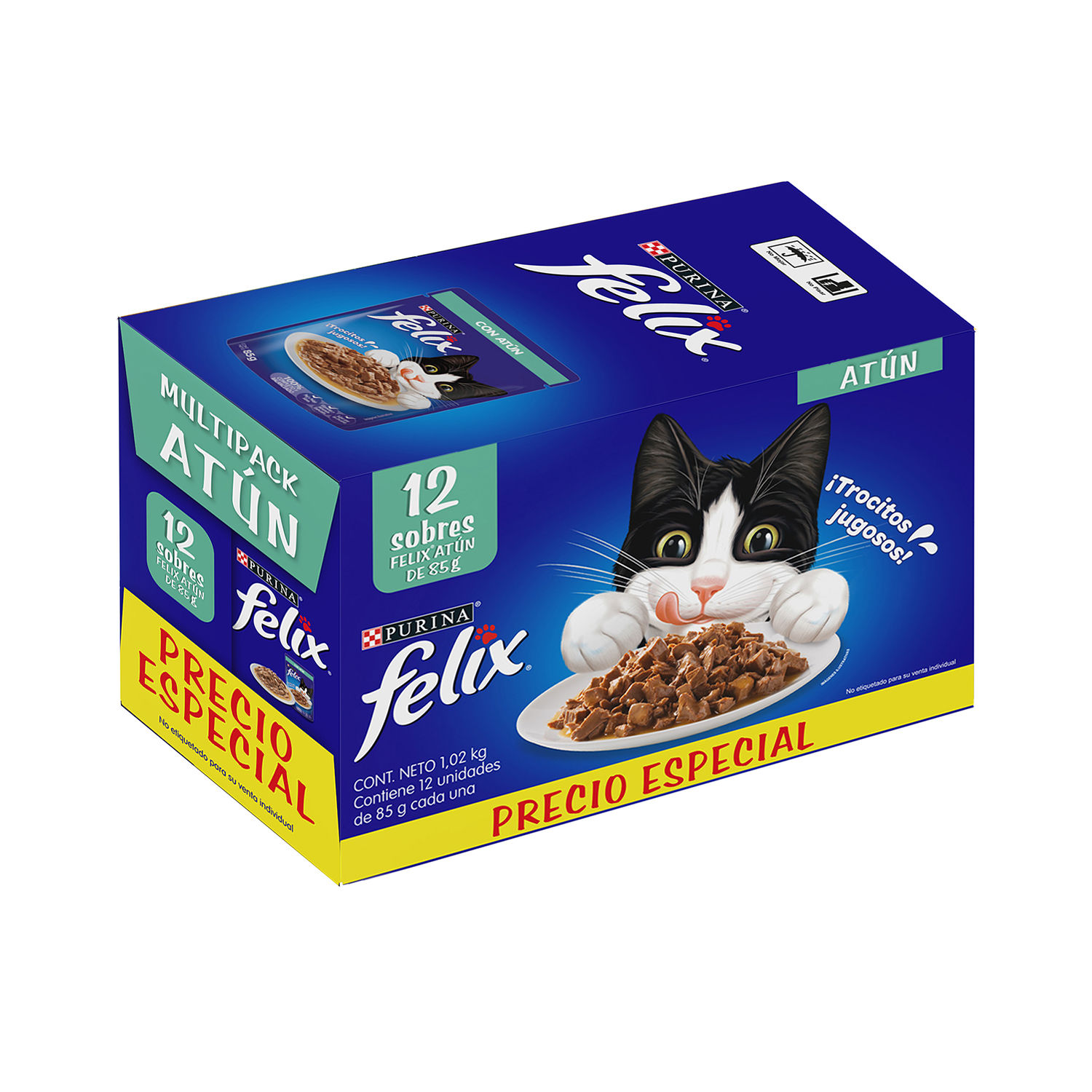 Alimento Gato Adulto Humedo Atun 12 Unid Felix