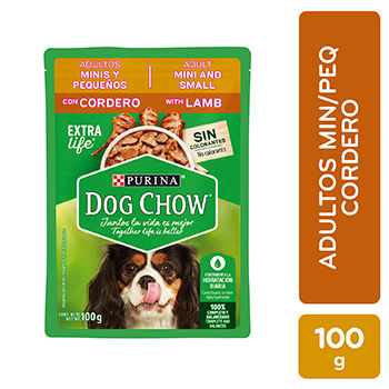 Dog Chow Alimento Perro Humedo Adulto Cordero Raza Pequeña Purina 100 g