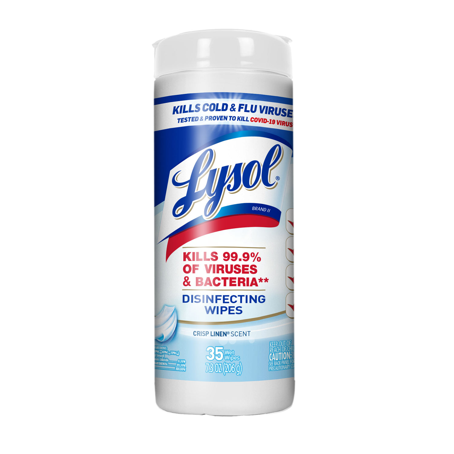 Toalla Desinfectante Multiuso Crisp Linen Lysol Auto Mercado