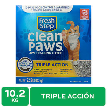 ARENA GATO CARBON TRIPLE ACCION PATITAS LIMPIAS FRESH STEP