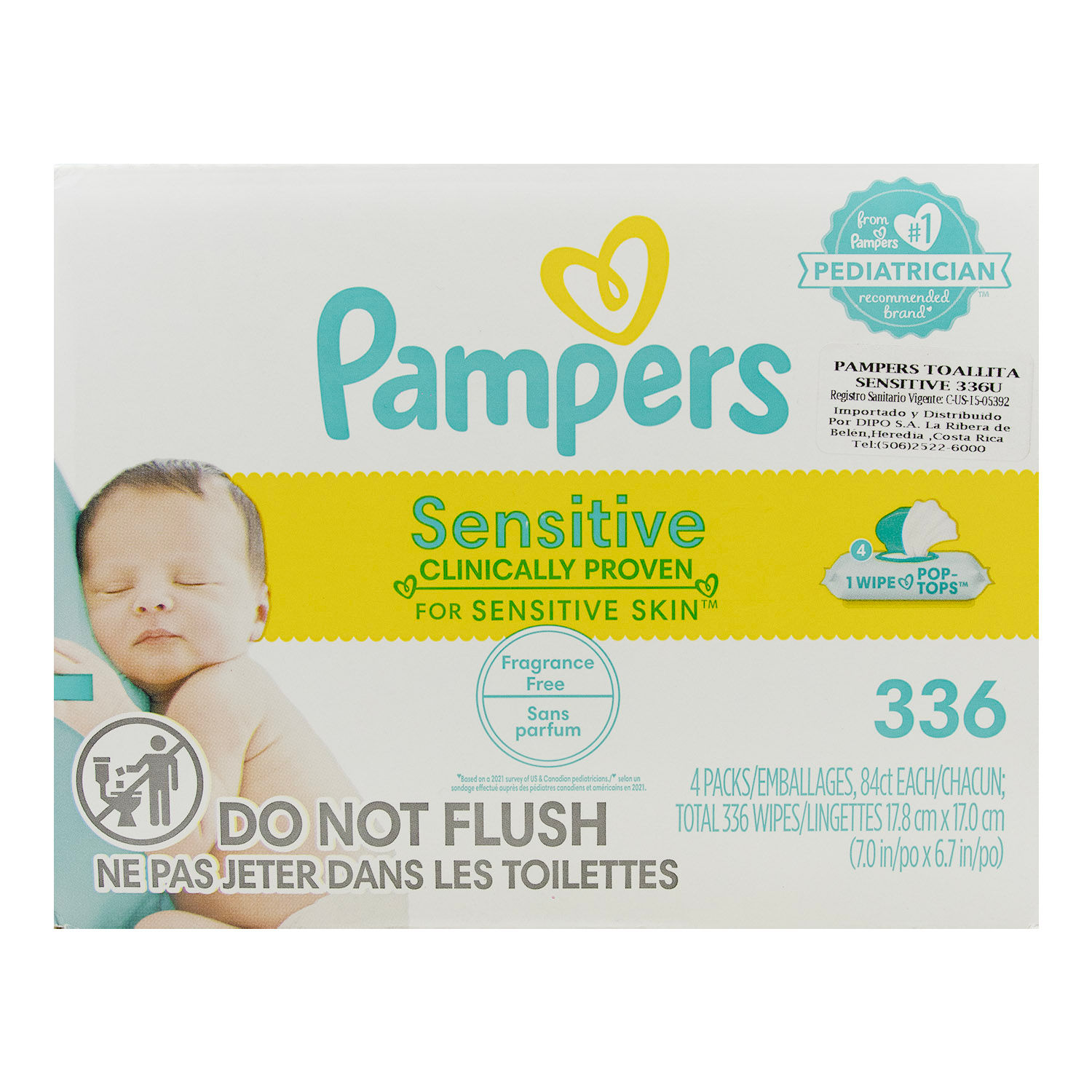 Toalla Humeda Sensitiva Pampers 336 Unidades