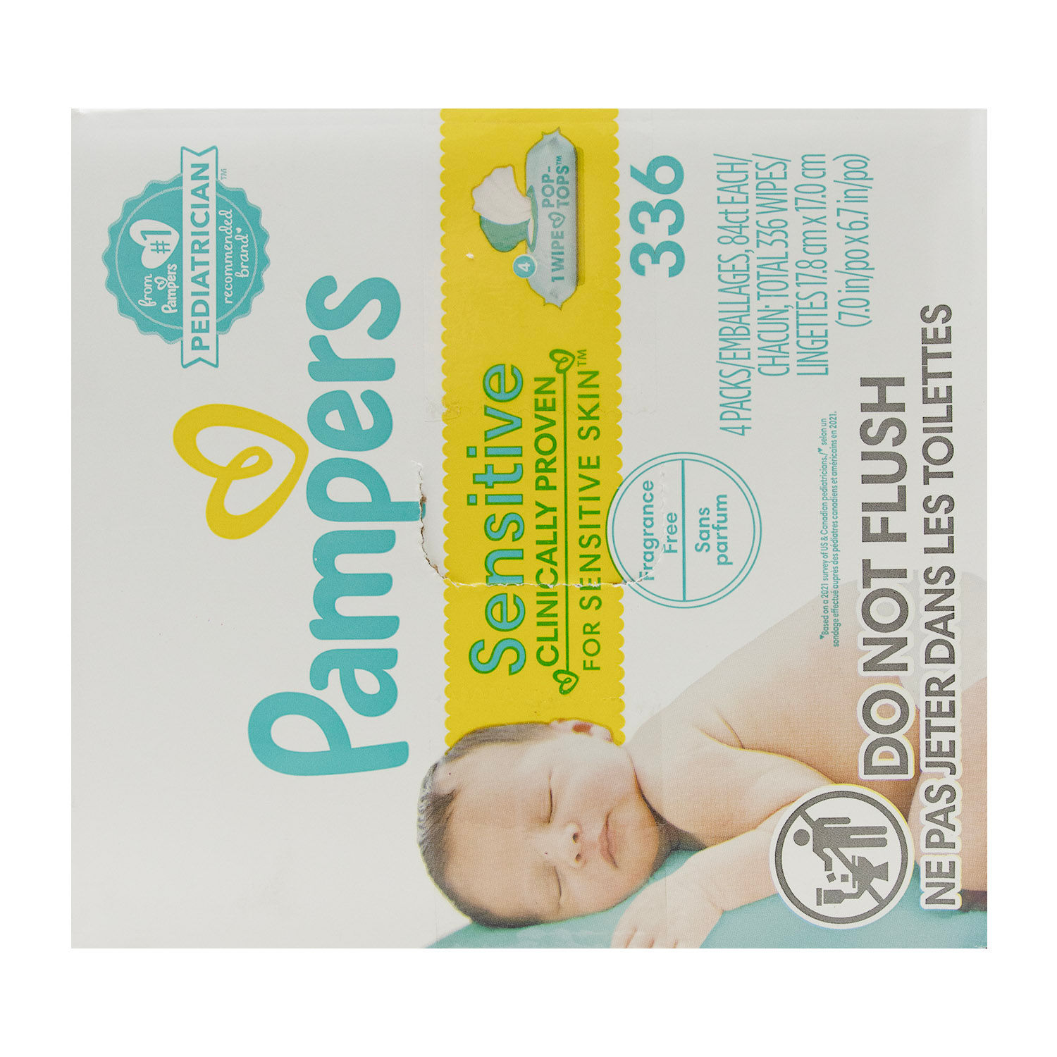 Toalla Humeda Sensitiva Pampers 336 Unidades