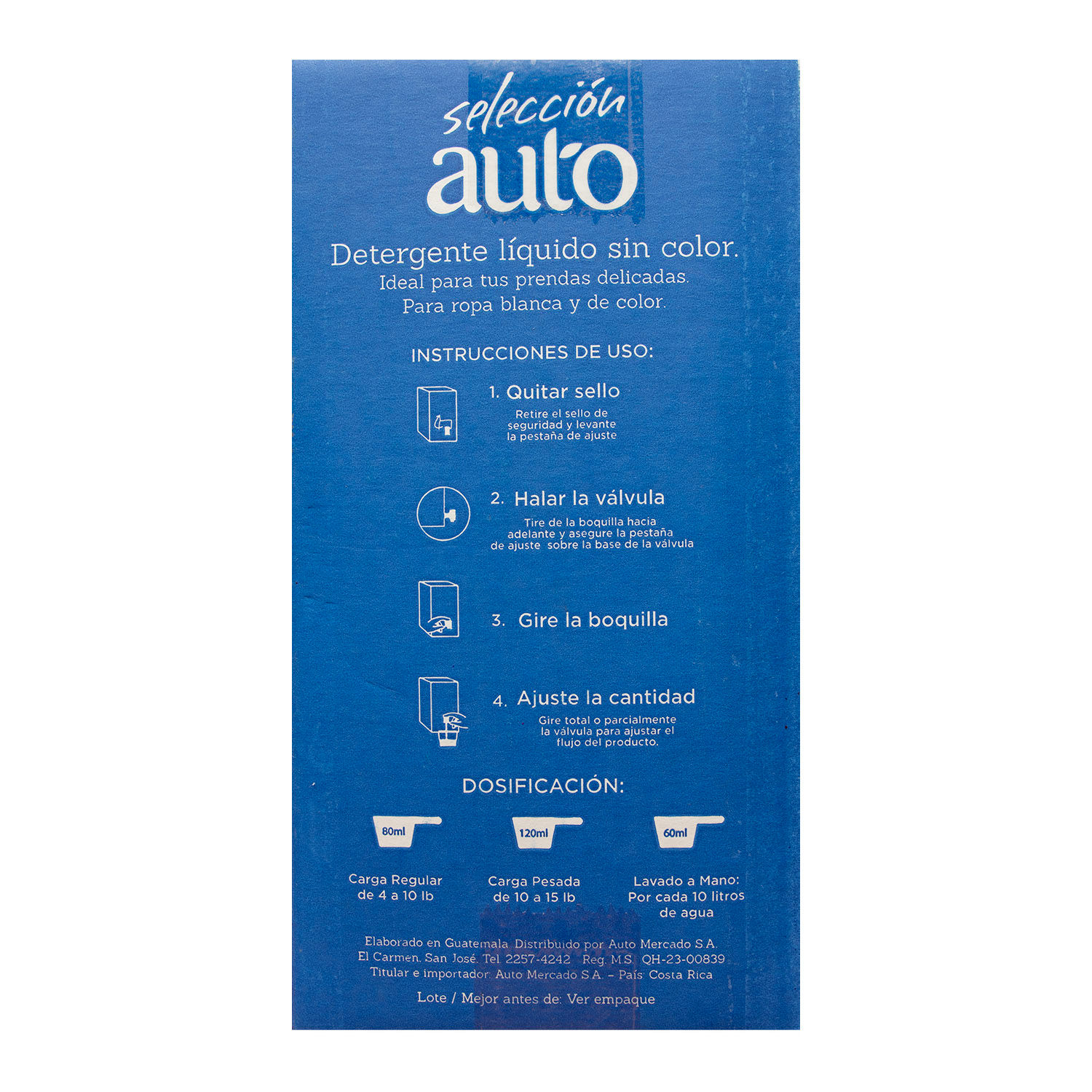 Detergente Liquido He Biodegradable Selección Auto Caja 9500 Ml