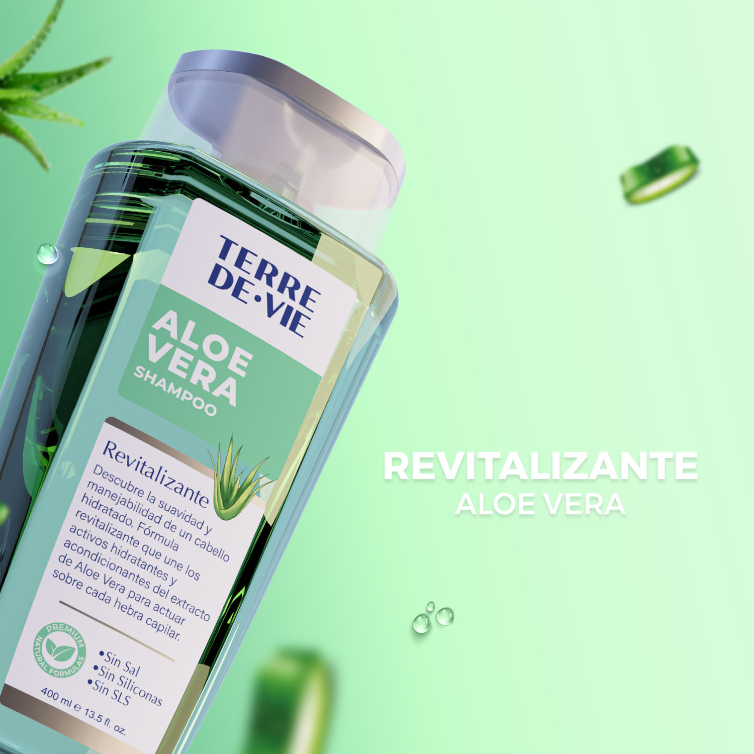 Shampoo Natural Revitalizante Aloe Vera Terre De Vie