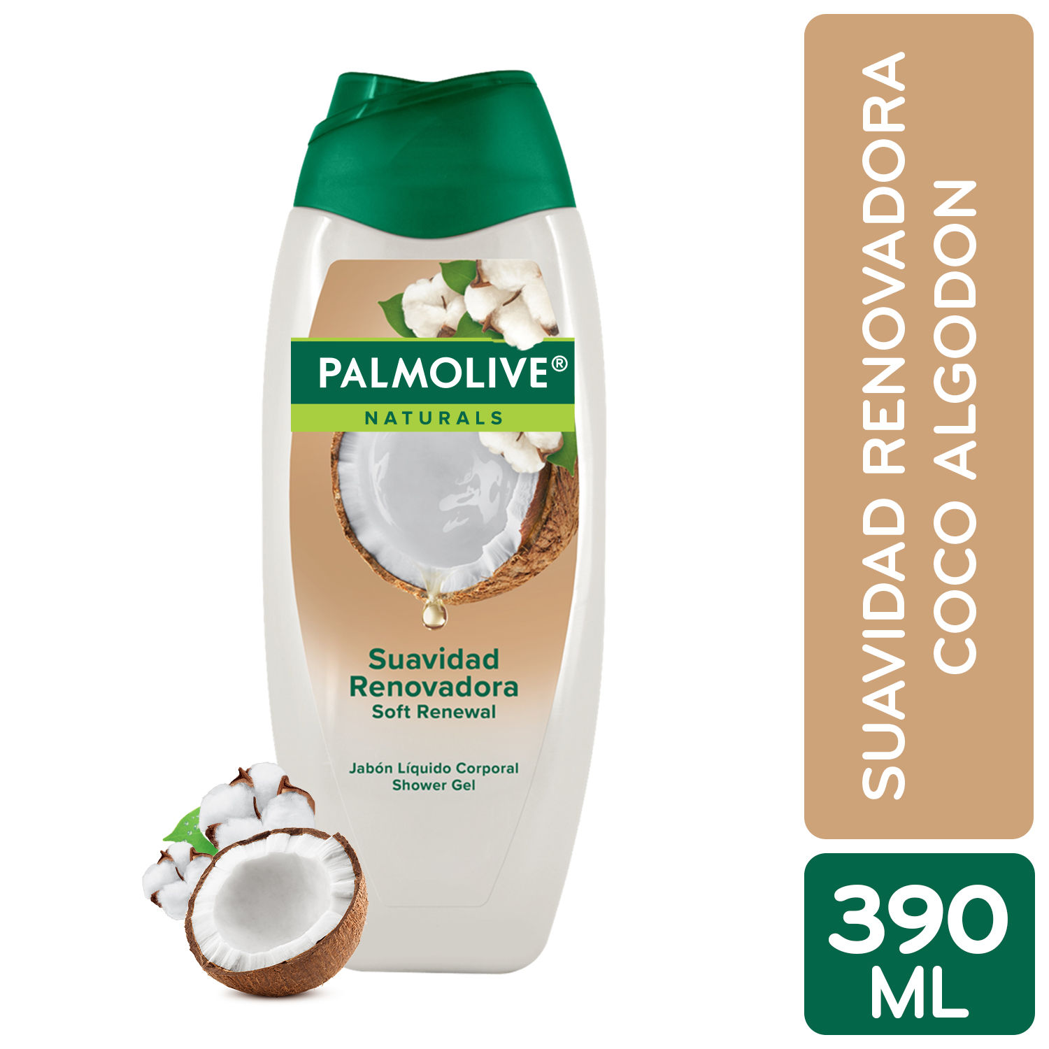 Gel Bano Hidratante Coco Algodon Suavidad Renovadora Palmolive