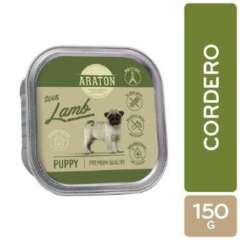 ALIMENTO PERRO HUMEDO CACHORRO CORDERO LIBRE DE GRANOS ARATON