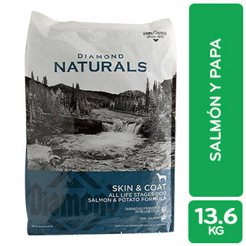 ALIMENTO PERRO ADULTO SECO SALMON-PAPA PIEL Y PELAJE DIAMOND NATURALS