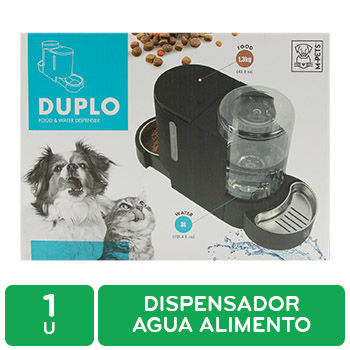 DISPENSADOR DOBLE COMIDA Y AGUA  M-PETS
