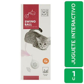 JUGUETE BOLA C SONIDO PARA GATO M-PETS