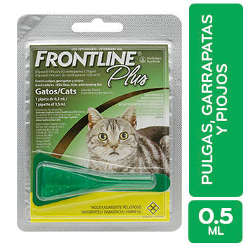FRONTLINE ANTIPULGAS Y GARRAPATAS EXTERNO PIPETA GATO 2-7KG