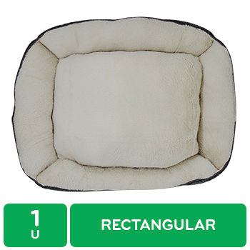 CAMA PERRO GRIS RECTANGULAR MUSHI