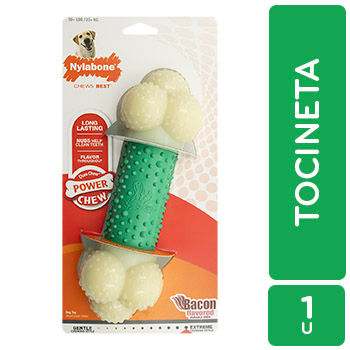 JUGUETE HUESO DENTAL SABOR TOCINETA PARA PERRO NYLABONE