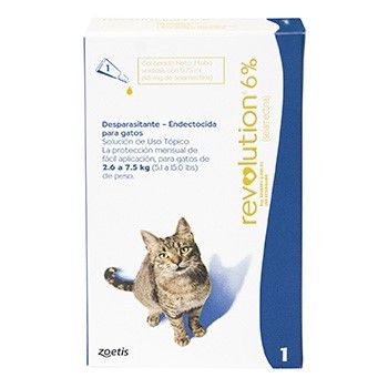 DESPARASITANTE PIPETA GATO REVOLUTION 2.6 - 7.5 KG